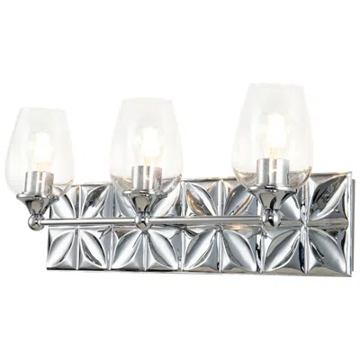 Lucas + Mckearn Epsilon Modern 3 Light Bath Vanity In Polished Chrome