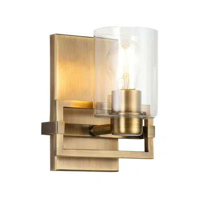 Lucas + Mckearn Estes 1 Light Wall Sconce In Aged Brass
