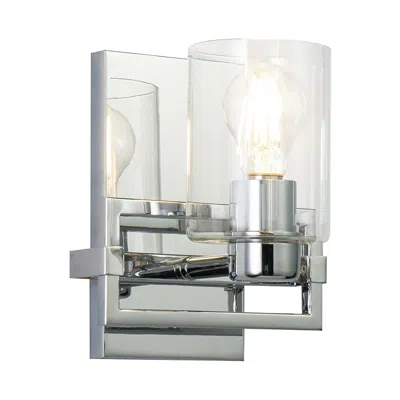 Lucas + Mckearn Estes 1 Light Wall Sconce In Polished Chrome