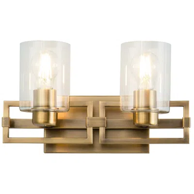 Lucas + Mckearn Estes 2 Light Bath Vanity In Aged Brass