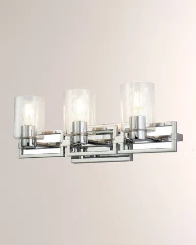 Lucas + Mckearn Estes 3-light Bath Vanity Light In Silver