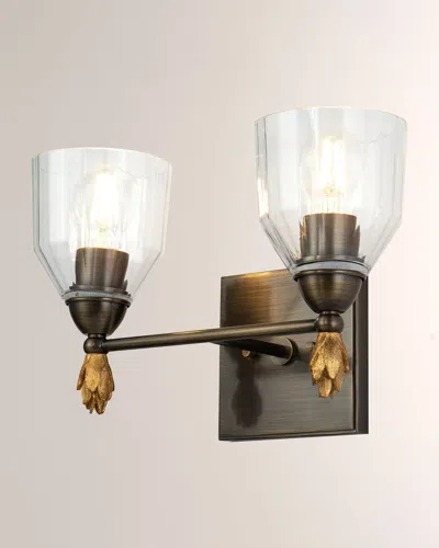 Lucas + Mckearn Felice 2-light Bath Vanity Light In Brown