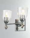 Lucas + Mckearn Felice 2-light Bath Vanity Light In Silver