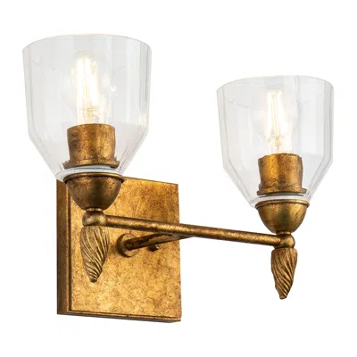 Lucas + Mckearn Felice 2 Light Vanity Light In Gold