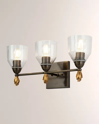 Lucas + Mckearn Felice 3-light Bath Vanity Light In Brown