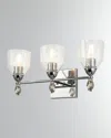 Lucas + Mckearn Felice 3-light Bath Vanity Light In Silver