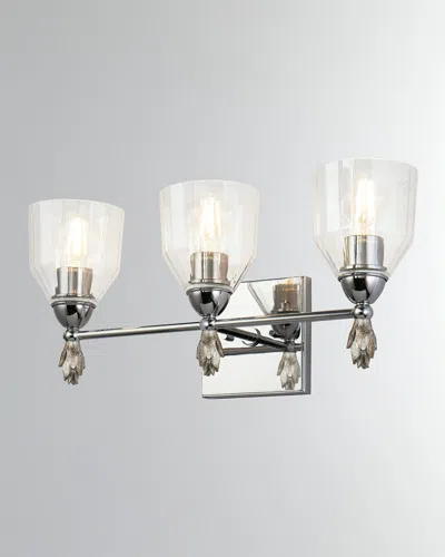 Lucas + Mckearn Felice 3-light Bath Vanity Light In Silver