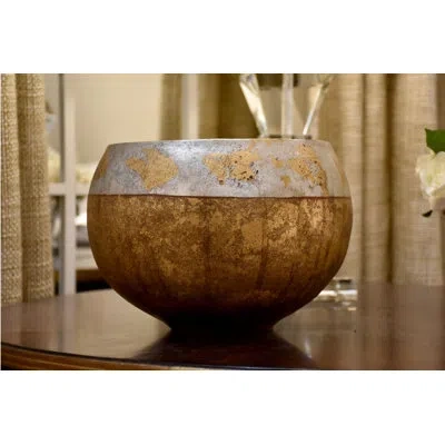 Lucas + Mckearn Gold Accent Addie Bowl In Home Décor In Gold,silver;gold,silver;gold,silver
