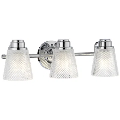 Lucas + Mckearn Hudson 3 Light Bath Light In Polished Chrome In White