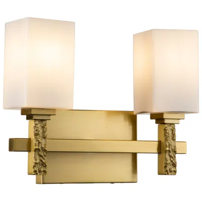Lucas + Mckearn Jack 2 Light Bath Bar In Aged Brass In Multi