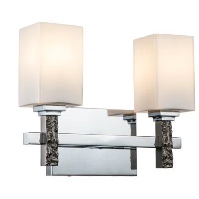 Lucas + Mckearn Jack 2 Light Bath Bar In Polished Chrome In Silver
