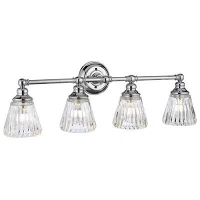 Lucas + Mckearn Keynes 4 Light Bath Light In Polished Chrome In Silver