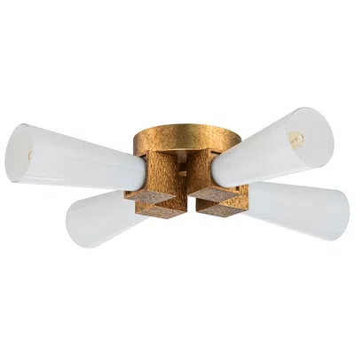 Lucas + Mckearn Kristy 4 Light Flush Mount Gold