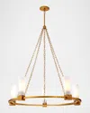 Lucas + Mckearn Kristy 42" 5-light Chandelier In Distressed Gold
