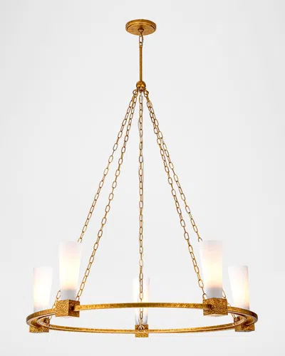 Lucas + Mckearn Kristy 42" 5-light Chandelier In Distressed Gold