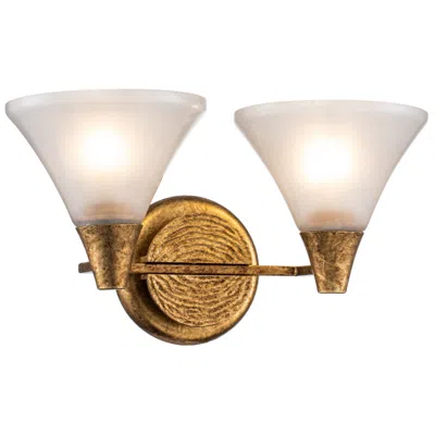 Lucas + Mckearn Lemoine 2 Light Bath Bar In Gold In Multi