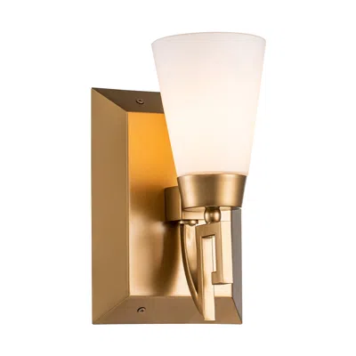 Lucas + Mckearn Lemuria 1 Light Bath Bar In Laquered Gold