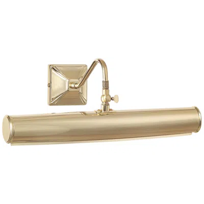 Lucas + Mckearn Leo 14" Wide Polished Brass Metal Adjustable Picture Light