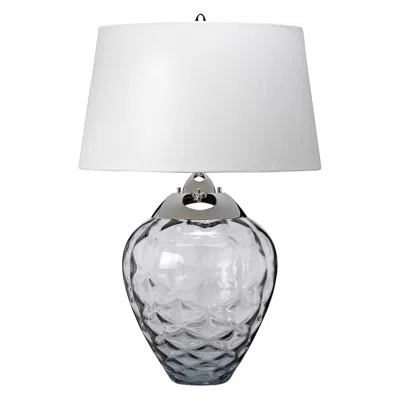 Lucas + Mckearn Lucas And Mckearn Samara 28" High Wavy Texture Smoked Glass Table Lamp