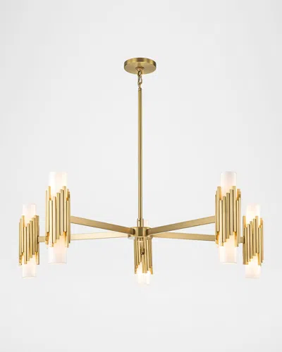 Lucas + Mckearn Marvel 42" 10-light Chandelier In Aged Brass