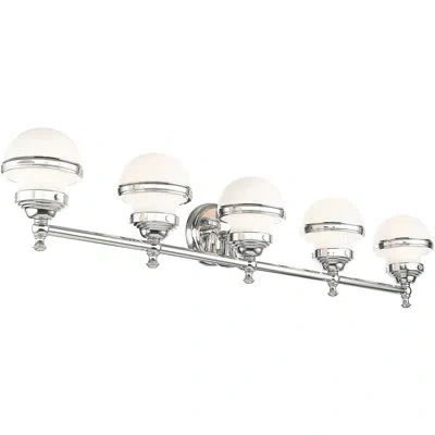 Lucas + Mckearn Midtown 5 - Light Vanity Light In Polished Chrome