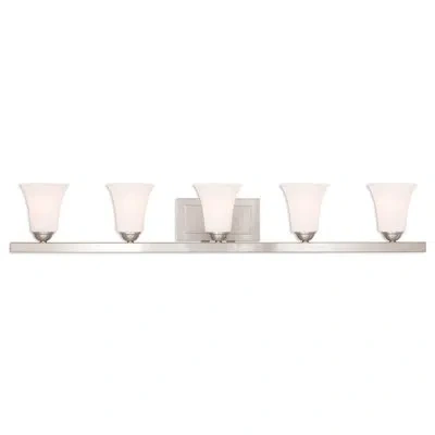 Lucas + Mckearn Midtown 5 - Light Vanity Light In Silver