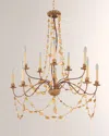 Lucas + Mckearn Mosaic 10-light Chandelier In Gold Leaf