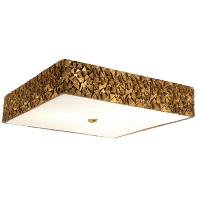 Lucas + Mckearn Lucas Mckearn Mosaic 20" Wide Antique Gold Leaf Square Ceiling Light