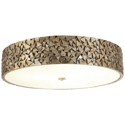 Lucas + Mckearn Lucas Mckearn Mosaic 20" Wide Antique Silver Round Ceiling Light