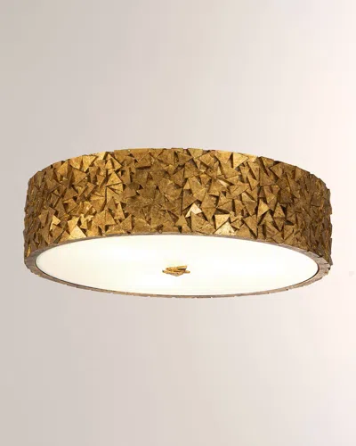 Lucas + Mckearn Mosaic 3-light Ceiling Light, 16" In Gold