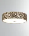 Lucas + Mckearn Mosaic 3-light Ceiling Light, 16" In Silver