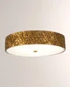 Lucas + Mckearn Mosaic 3-light Ceiling Light, 20" In Gold