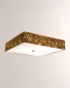 Lucas + Mckearn Mosaic 3-light Square Flush Mount, 20" In Gold