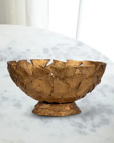 Lucas + Mckearn Mosaic Large Luxe Bowl, 16" Round In Gold