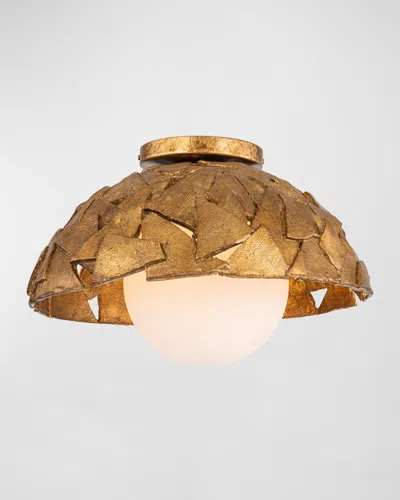 Lucas + Mckearn Mosaic Luxe Flush Mount In Gold