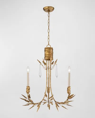 Lucas + Mckearn Palm D & Apos;or 3-light Chandelier In Gold