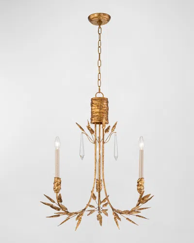 Lucas + Mckearn Palm D'or 3-light Chandelier In Gold