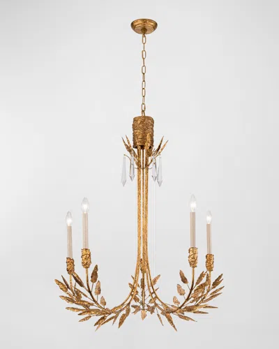 Lucas + Mckearn Palm D'or 5-light Chandelier In Gold