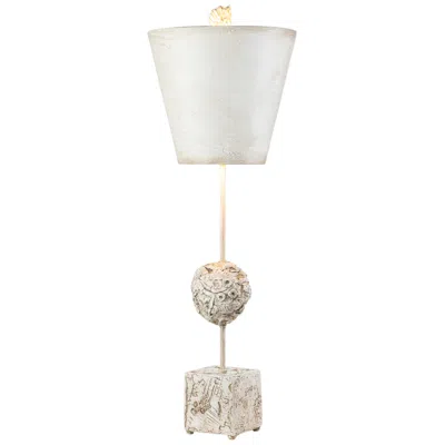 Lucas + Mckearn Petra Bone White Metal Sculpted Table Lamp