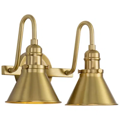 Lucas + Mckearn Provence 2 Light Bath Vanity In Aged Brass
