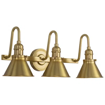 Lucas + Mckearn Provence 2 Light Bath Vanity In Aged Brass