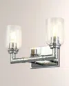 Lucas + Mckearn Rampart 2-light Bath Vanity Light In Silver