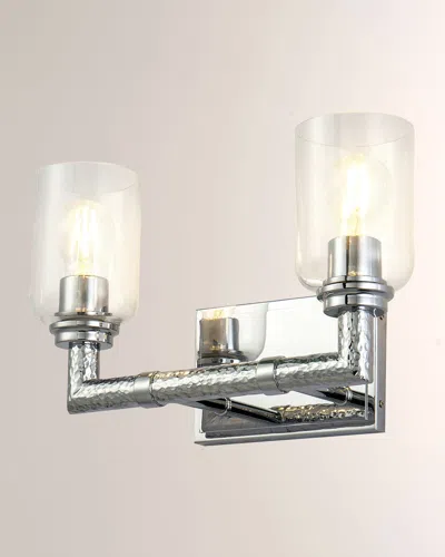 Lucas + Mckearn Rampart 2-light Bath Vanity Light In Silver