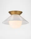 Lucas + Mckearn Saucer 14" Flush Mount In Aged Brass