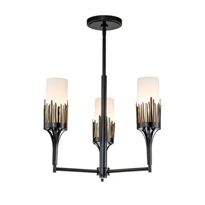 Lucas + Mckearn Sawgrass 3 Light Chandelier In Matte Black