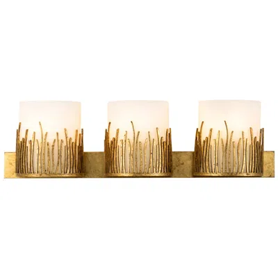Lucas + Mckearn Sawgrass 3 Light Vanity In Distressed Gold