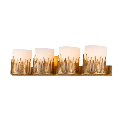 Lucas + Mckearn Sawgrass 4 Light Vanity In Distressed In Gold