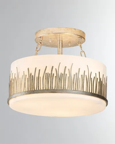 Lucas + Mckearn Sawgrass Semi-flush Light In Silver