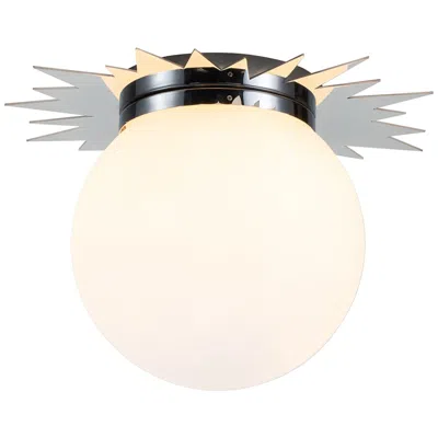 Lucas + Mckearn Lucas Mckearn Soleil 15" Wide Polished Chrome Sunburst Ceiling Light