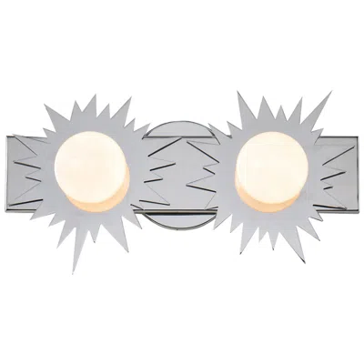 Lucas + Mckearn Soleil 2 Light Bath Vanity Silver Star In Polished Chrome